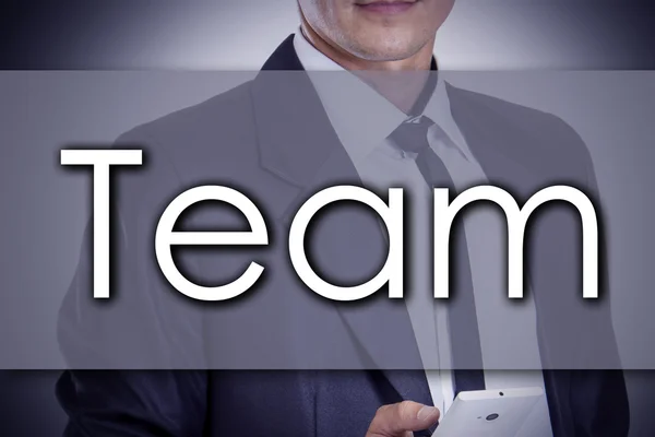 Team - Jungunternehmer mit Text - Geschäftskonzept — Stockfoto