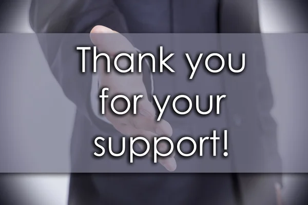 あなたのサポートをありがとう!-テキストのビジネス コンセプト — ストック写真