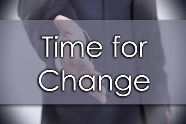 TIME FOR CHANGE - бизнес-концепция с текстом — стоковое фото