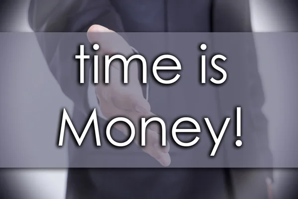 Tempo é dinheiro! - conceito de negócio com texto — Fotografia de Stock