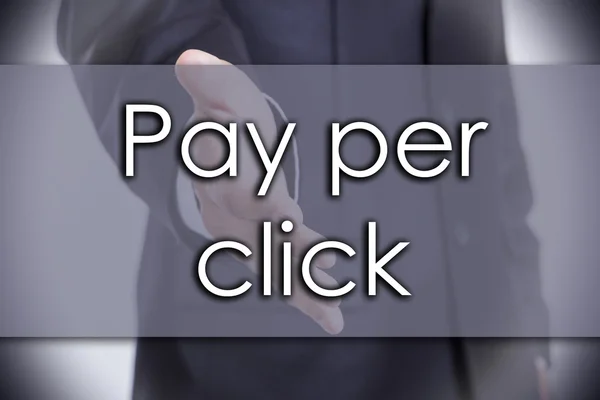Pay per click - Geschäftskonzept mit Text — Stockfoto