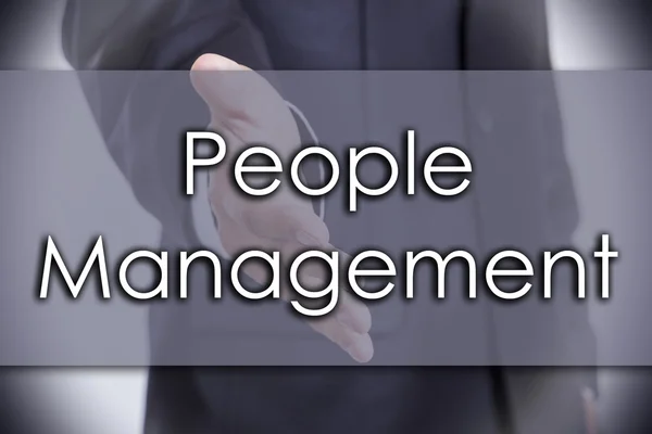 人々 の管理 - テキストのビジネス コンセプト — ストック写真