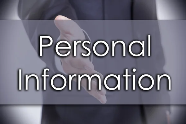 Informazioni personali - concetto di business con testo — Foto Stock