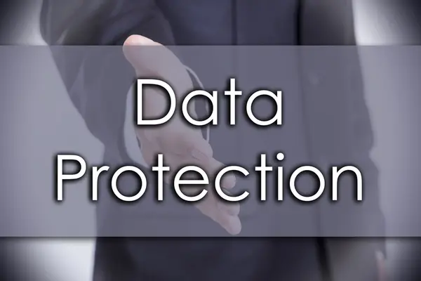 Protección de datos - concepto de negocio con texto — Foto de Stock