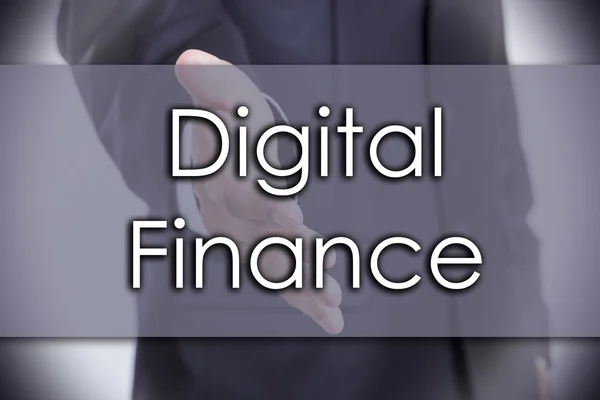Finanças Digitais - conceito de negócio com texto — Fotografia de Stock