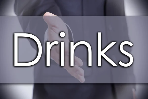 Dranken - bedrijfsconcept met tekst — Stockfoto