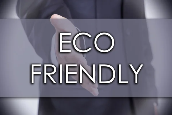 ECO FRIENDLY - Concepto de negocio con texto — Foto de Stock