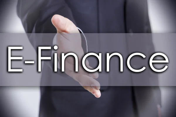 E-Finance - affärsidé med text — Stockfoto
