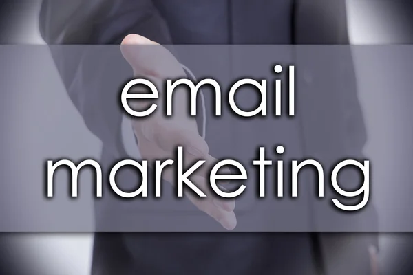 E-Mail Marketing - koncepcja biznesowa z tekstem — Zdjęcie stockowe
