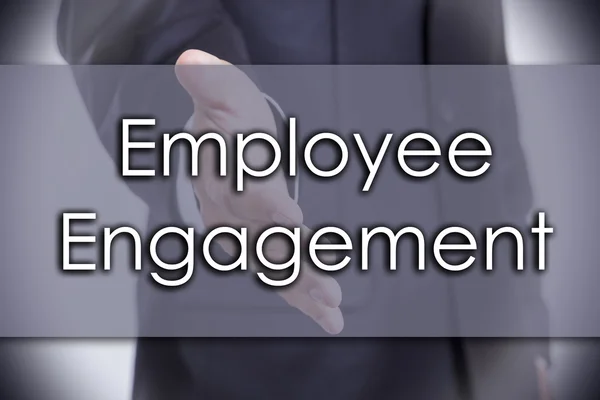 Engagement des employés - concept d'entreprise avec texte — Photo