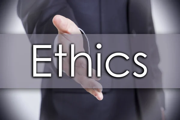 Etyka - koncepcja biznesowa z tekstem — Zdjęcie stockowe
