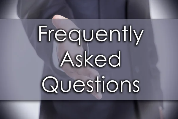 Frequently Asked Questions - business concept with text — Stock Photo, Image