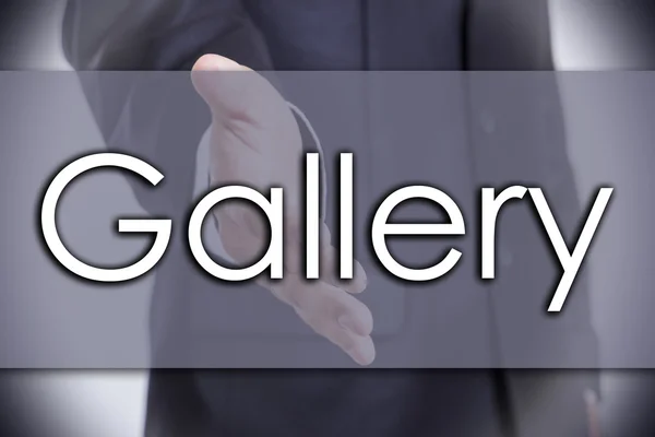 Gallery - bedrijfsconcept met tekst — Stockfoto