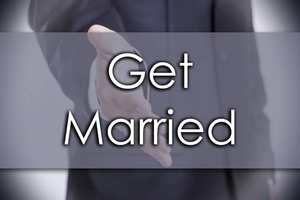 Heiraten - Geschäftskonzept mit Text — Stockfoto