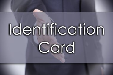 Kimlik kartı - metin ile iş kavramı
