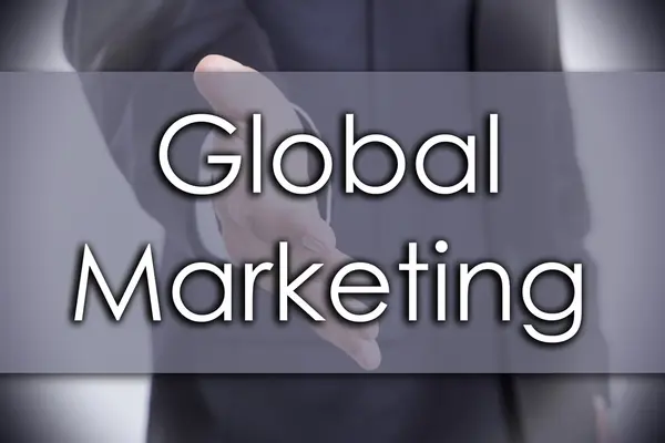 Marketing Global - concepto de negocio con texto —  Fotos de Stock