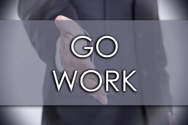 GO WORK - concept d'entreprise avec texte — Photo
