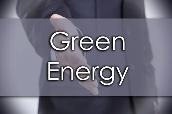 Energía verde - concepto empresarial con texto —  Fotos de Stock