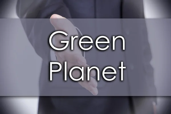 Green Planet - бизнес-концепция с текстом — стоковое фото