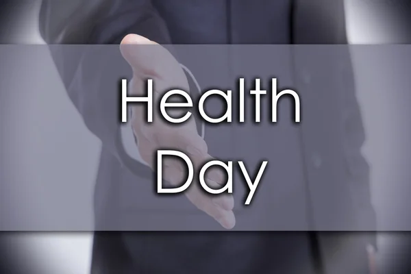 Dzień zdrowia - koncepcja biznesowa z tekstem — Zdjęcie stockowe