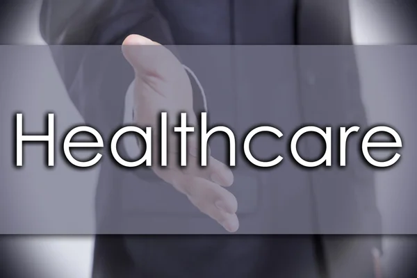 Hälso-och sjukvård - affärsidé med text — Stockfoto
