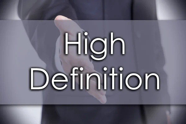 High Definition - affärsidé med text — Stockfoto