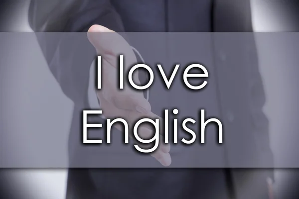 I love English - business concept with text