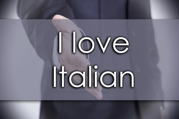 I love italienisch - Geschäftskonzept mit Text — Stockfoto