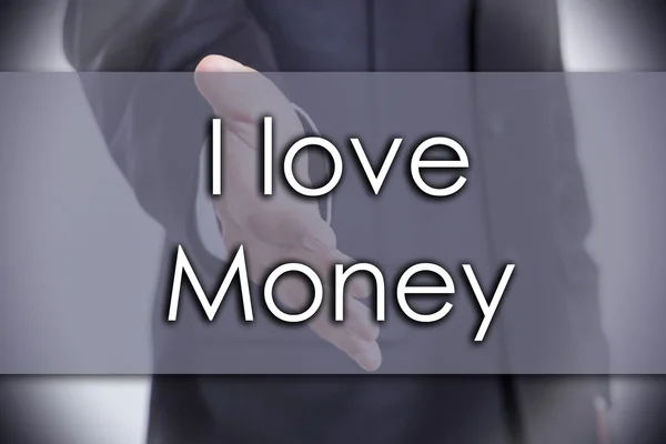 I love Money - concept d'entreprise avec texte — Photo