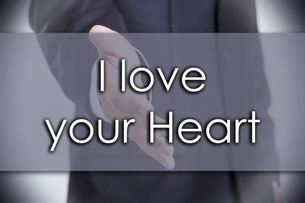 I love your Heart - business concept with text — Stock Photo, Image