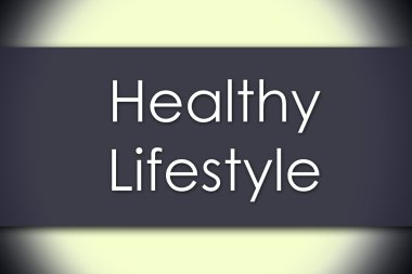 Sağlıklı yaşam - metin ile iş kavramı
