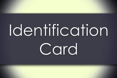 Kimlik kartı - metin ile iş kavramı