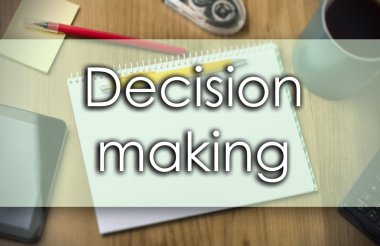 Karar verme - metin ile iş kavramı