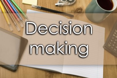 Karar verme - metin ile iş kavramı