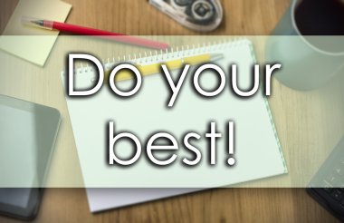 Elinden geleni yap! -iş kavramı ile metin