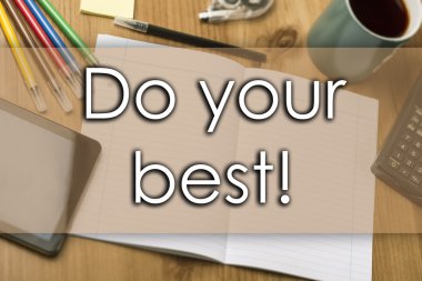 Elinden geleni yap! -iş kavramı ile metin