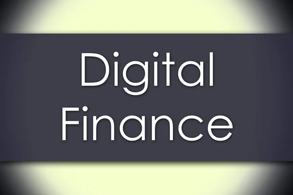 Finanças Digitais - conceito de negócio com texto — Fotografia de Stock