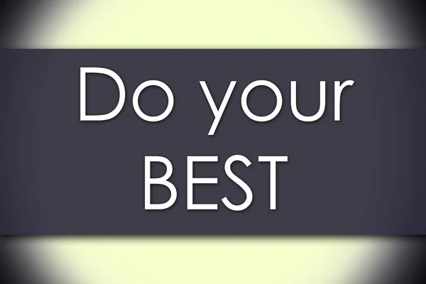 Do your BEST - business concept with text — Stock Photo, Image