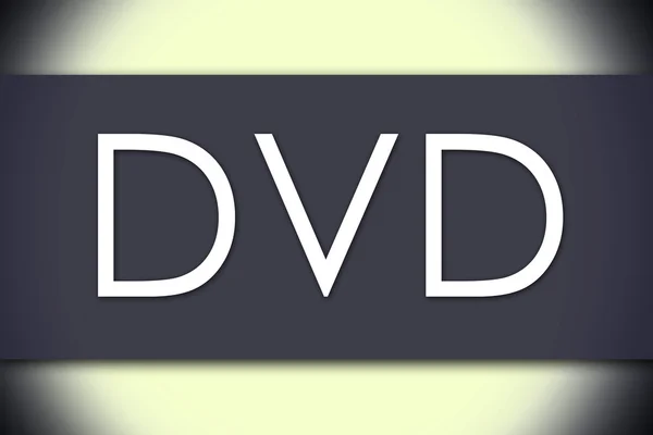 DVD - conceito de negócio com texto — Fotografia de Stock