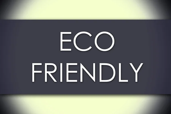 Eco Friendly - affärsidé med text — Stockfoto