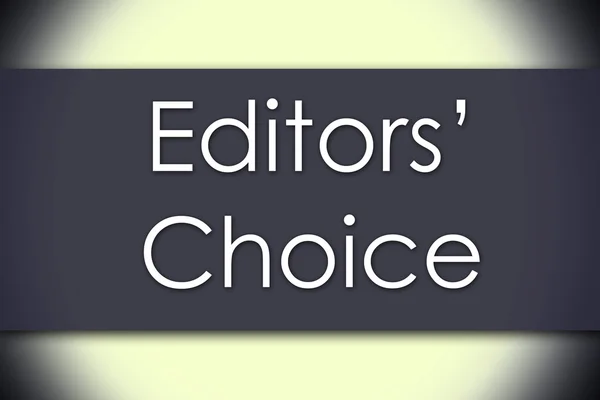 Editors' Choice - obchodní koncept s textem — Stock fotografie