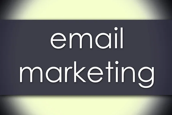 E-Mail Marketing - koncepcja biznesowa z tekstem — Zdjęcie stockowe
