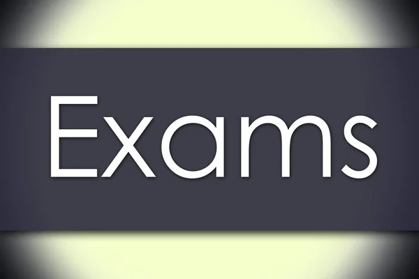 Exams - business concept with text — Stock Photo, Image