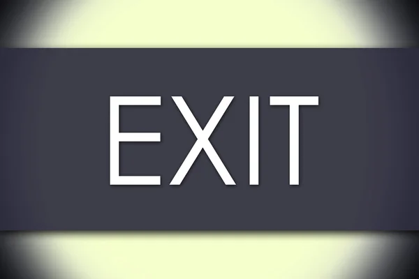 EXIT - business concept with text — Stock Photo, Image