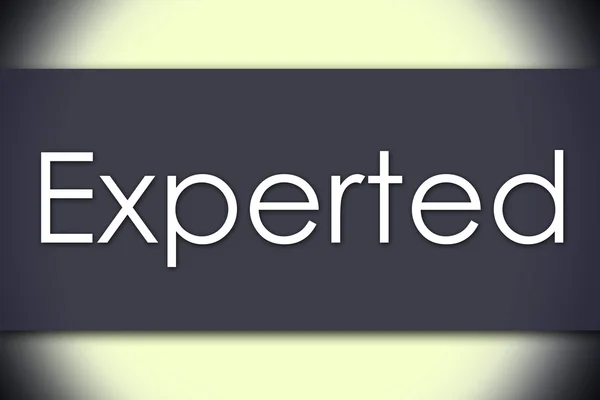 Experted - bedrijfsconcept met tekst — Stockfoto