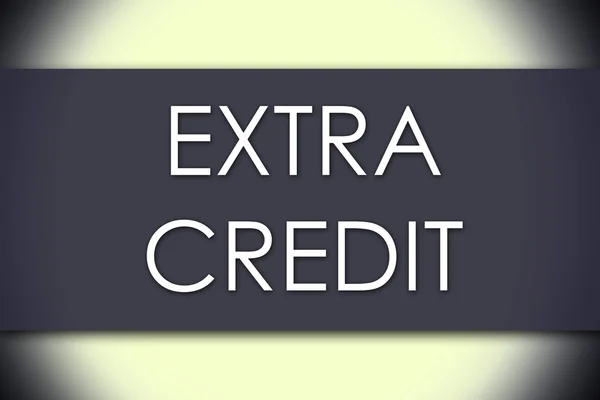Extra kredyt - koncepcja biznesowa z tekstem — Zdjęcie stockowe