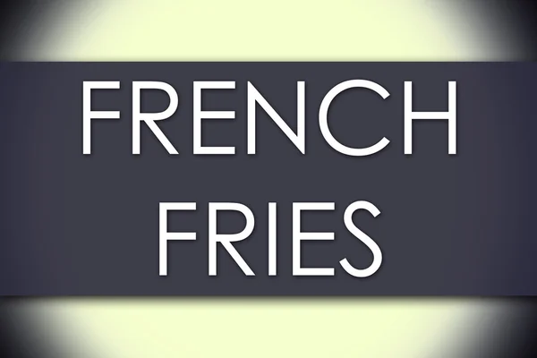 Francia krumpli - üzleti koncepció, szöveg — Stock Fotó