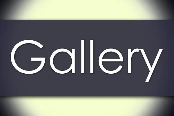 Gallery - bedrijfsconcept met tekst — Stockfoto