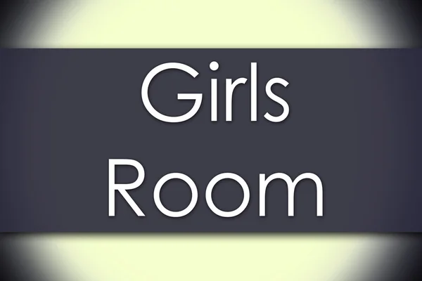 Girls Room - бізнес-концепція з текстом — стокове фото