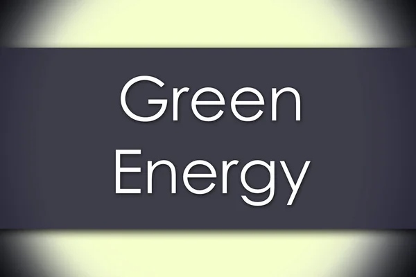 グリーン エネルギー - テキストのビジネス コンセプト — ストック写真